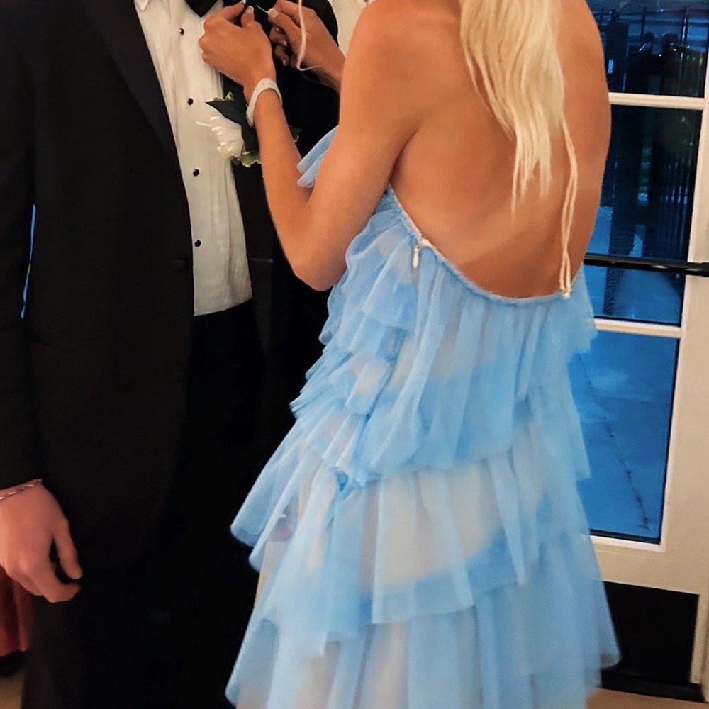 The Bar Mini Dress in Blue